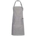 DSA Linen 100% Cotton Chef's Check Full Bib Apron