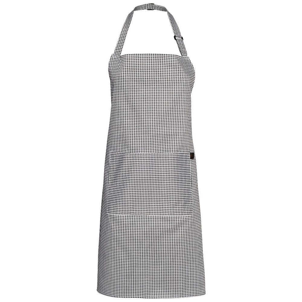 DSA Linen 100% Cotton Chef's Check Full Bib Apron
