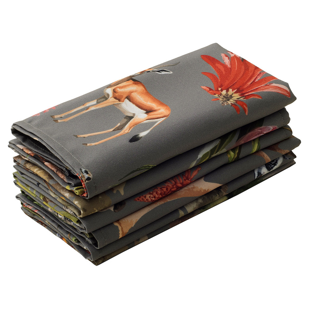 DSA Linen African Vibes Napkins, Set Of 6