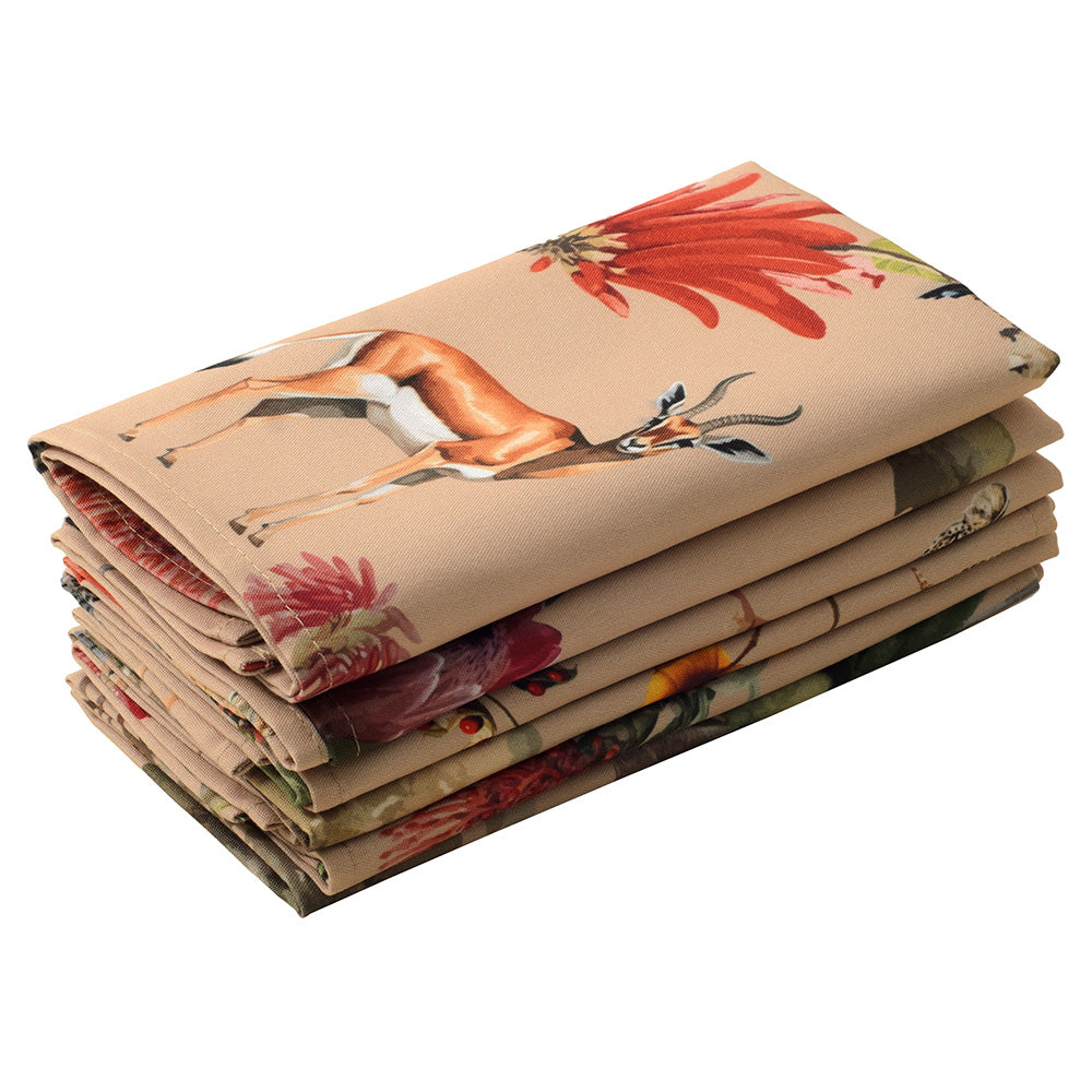 DSA Linen African Vibes Napkins, Set Of 6