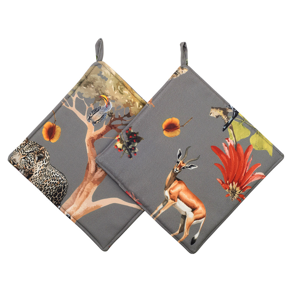 DSA Linen African Vibes Pot Holders, Set Of 2