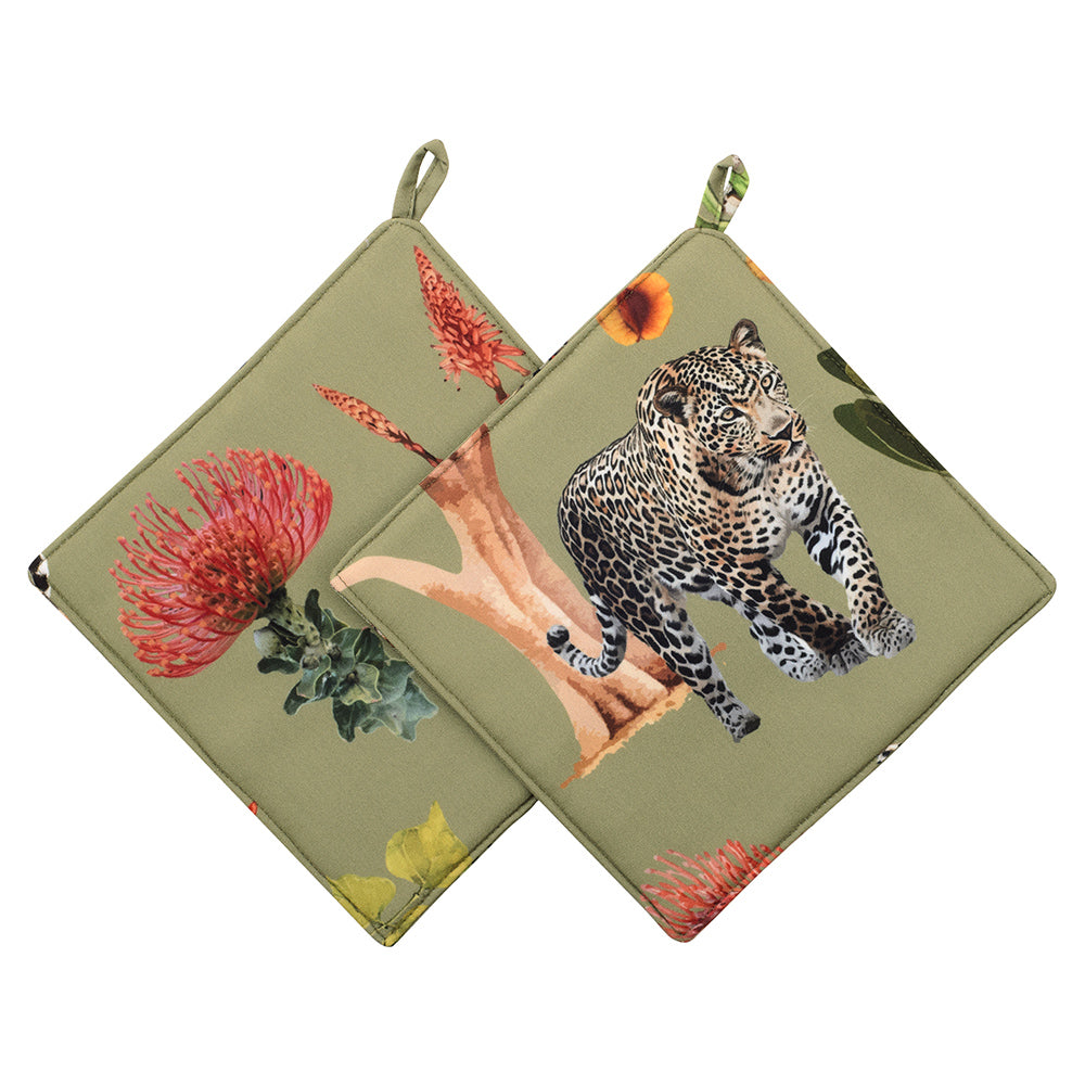 DSA Linen African Vibes Pot Holders, Set Of 2