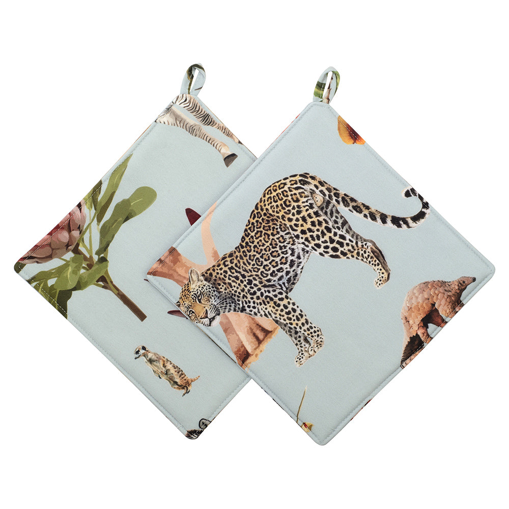 DSA Linen African Vibes Pot Holders, Set Of 2