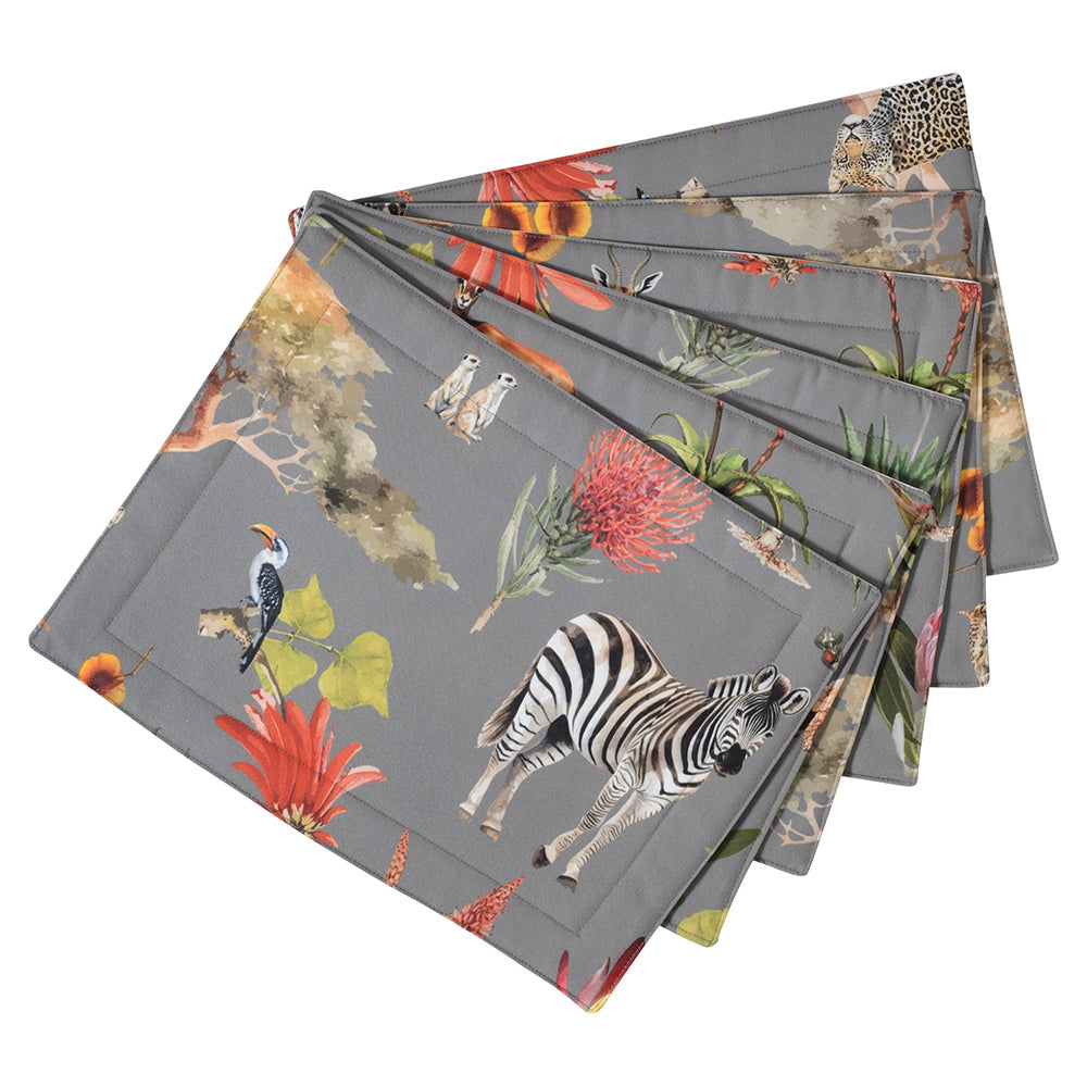 DSA Linen African Vibes Placemats, Set Of 6