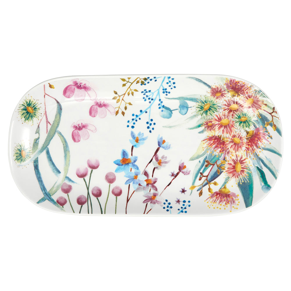Maxwell & Williams Botanic Gardens Eucalyptus Bloom Oblong Platter, 33cm