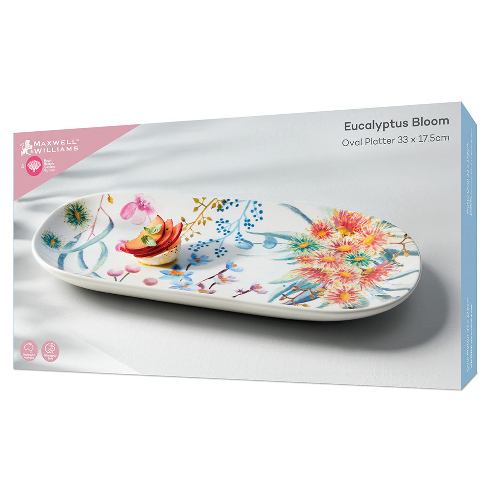 Maxwell & Williams Botanic Gardens Eucalyptus Bloom Oblong Platter, 33cm
