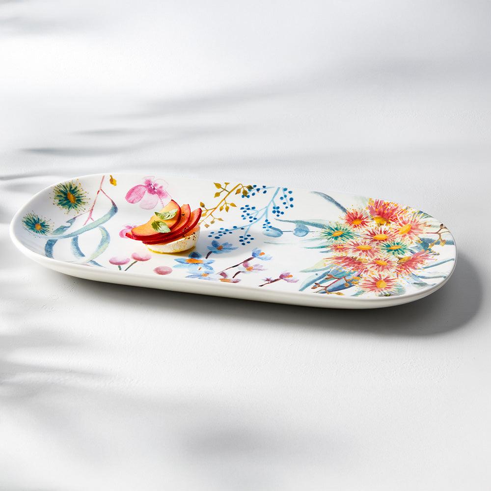 Maxwell & Williams Botanic Gardens Eucalyptus Bloom Oblong Platter, 37cm