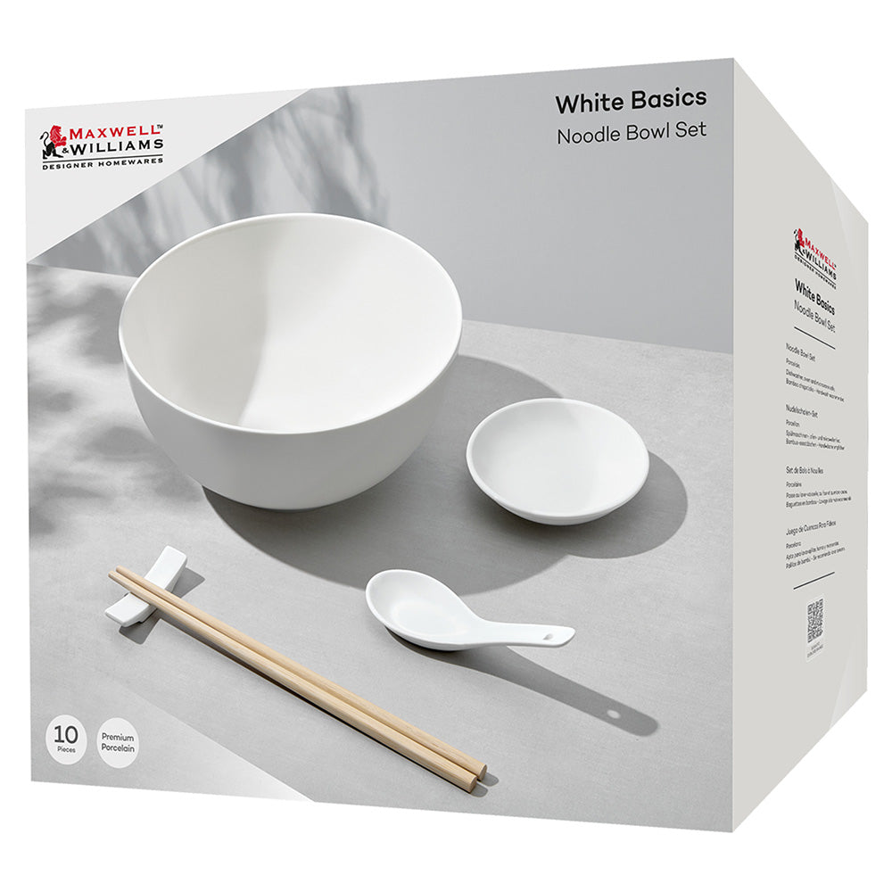 White Basics 10pc Noodle Bowl Set