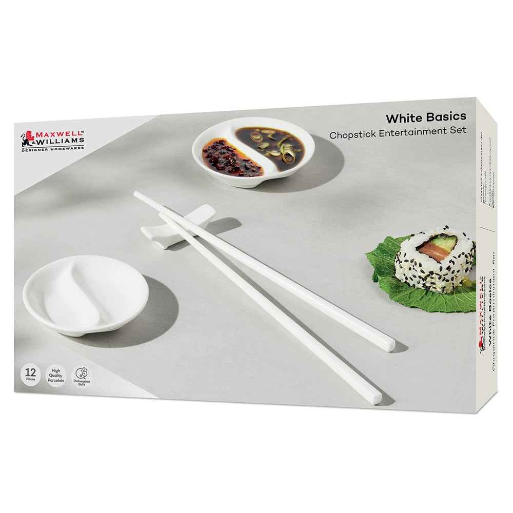 White Basics 12pc Chopstick Entertainment Set