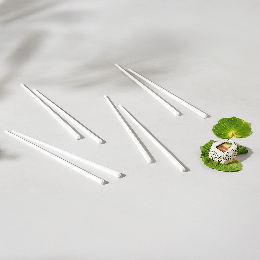 White Basics Porcelain Chopsticks, Set of 4