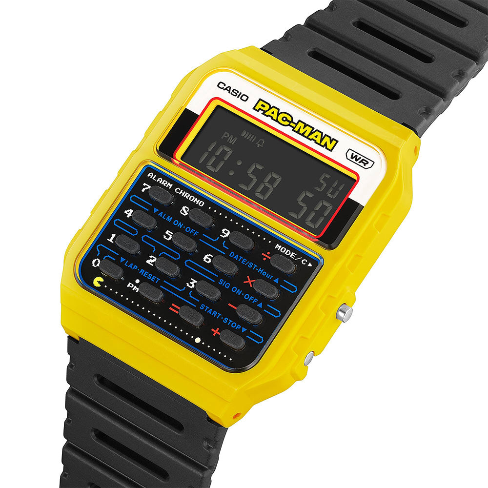 Casio Limited Edition Pac-Man Retro Databank Digital Wrist Watch, CA-53WPC-1BDR