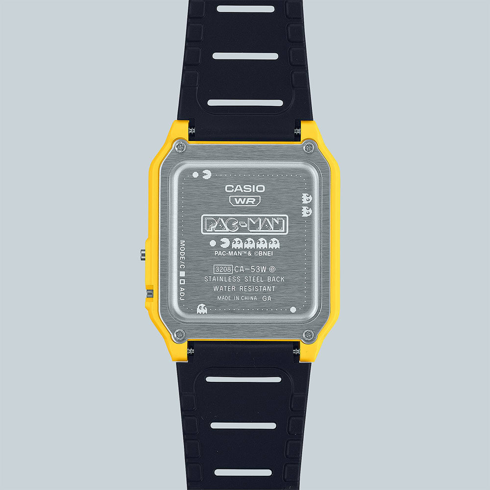 Casio Limited Edition Pac-Man Retro Databank Digital Wrist Watch, CA-53WPC-1BDR