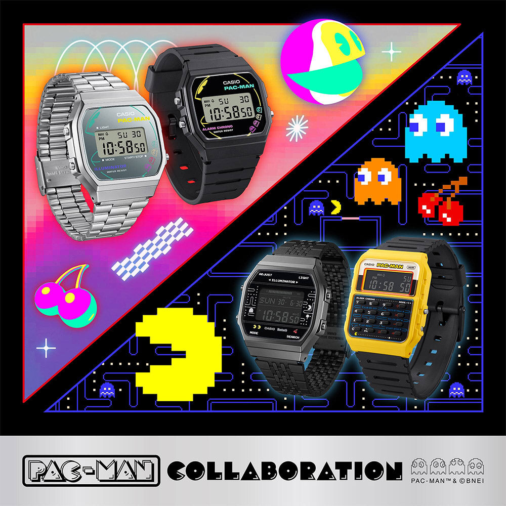 Casio Limited Edition Pac-Man Retro Databank Digital Wrist Watch, CA-53WPC-1BDR