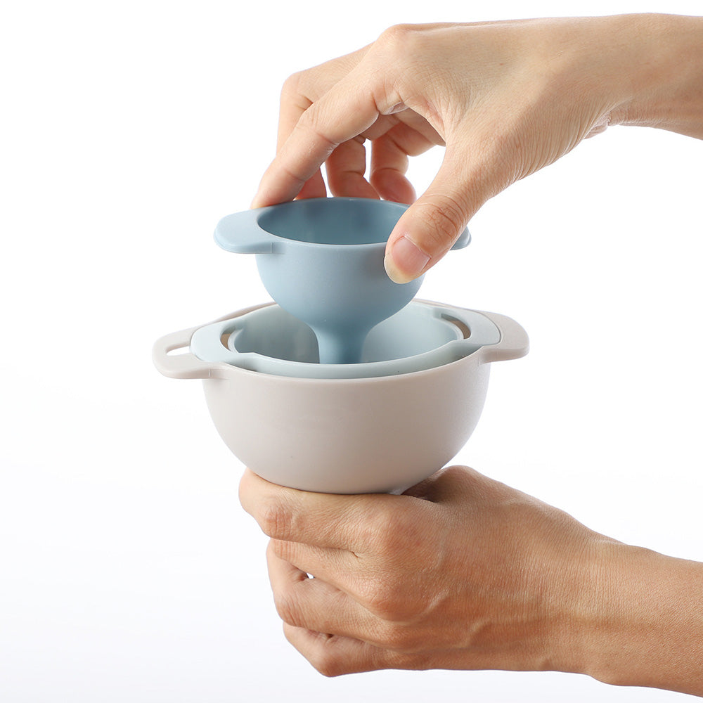 Creative Cooking Set Of 4 Nesting Funnels With Strainer