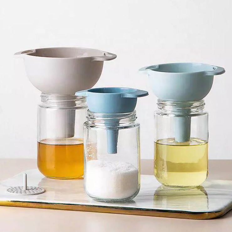 Creative Cooking Set Of 4 Nesting Funnels With Strainer