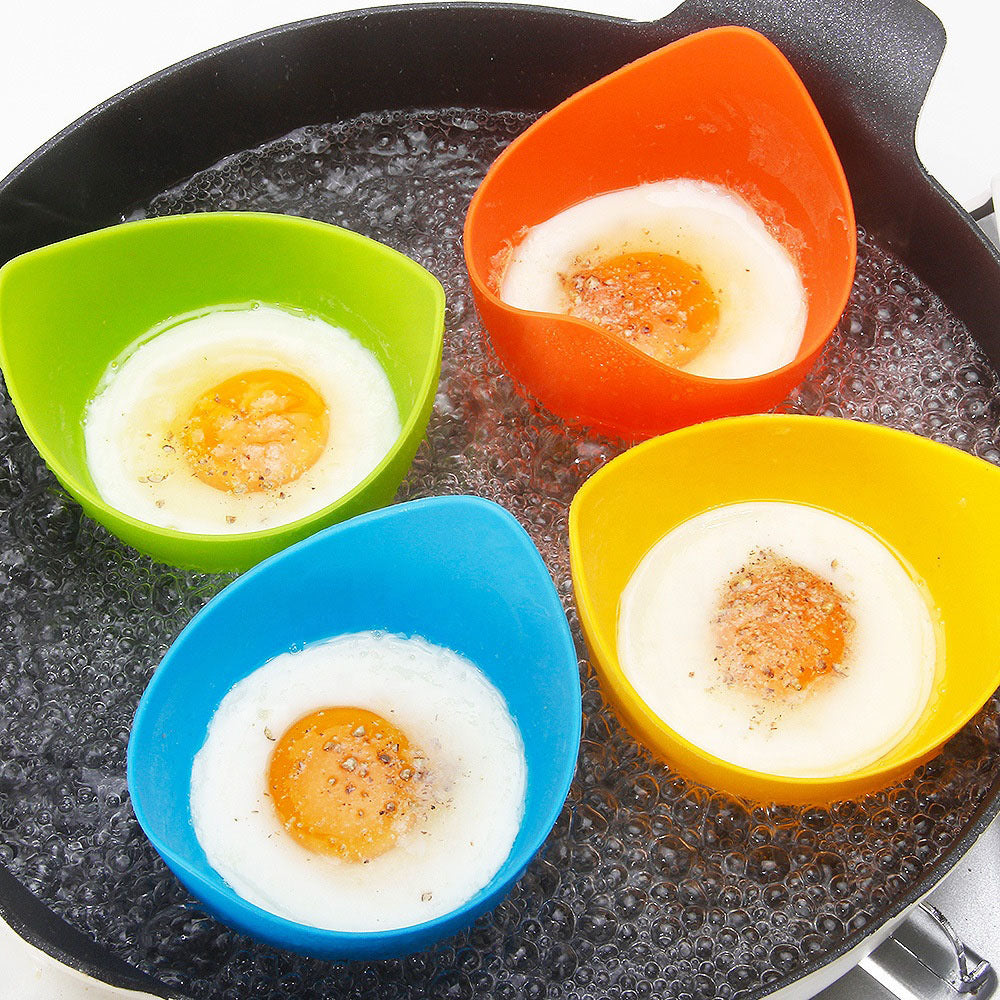 Creative Cooking Silicone Egg Poachers, Set Of 4
