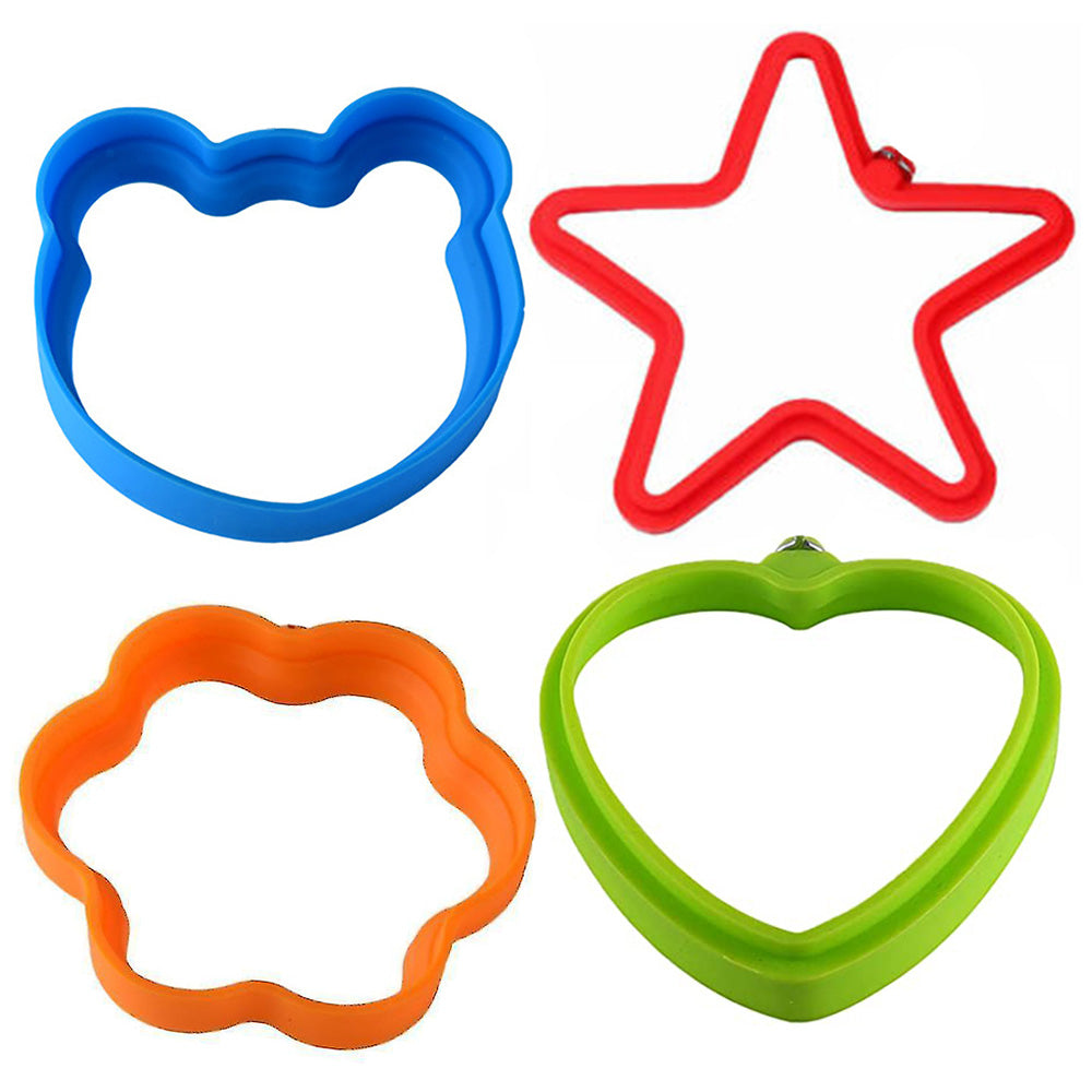 Creative Cooking Silicone Egg Rings, Set of 4