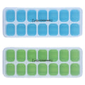 Creative Cooking Silicone Pop-Out Ice Trays With Lids, Set Of 2