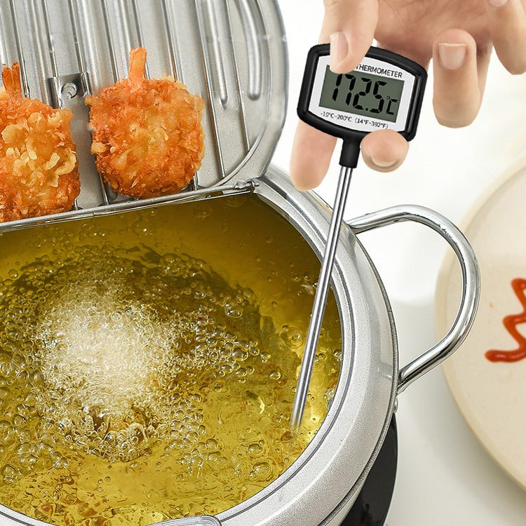 Creative Cooking Digital Food Thermometer With Clip Case
