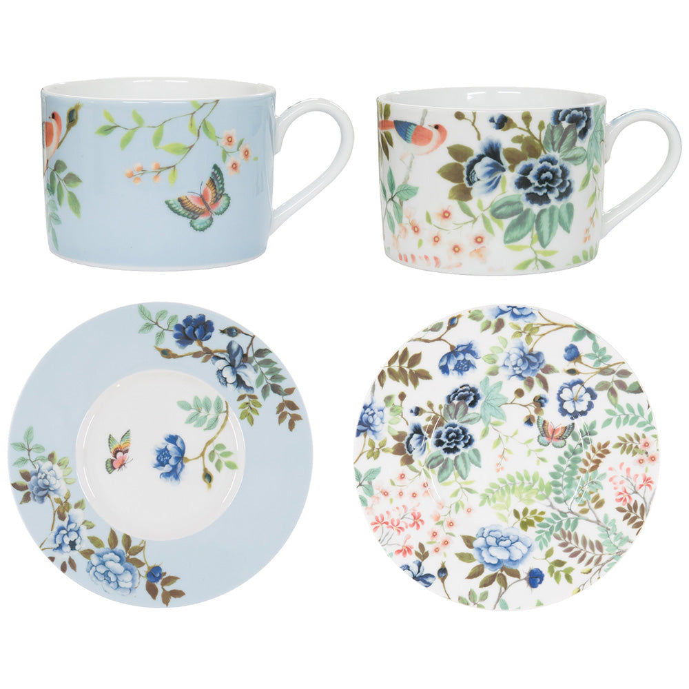 Designers Guild Porcelaine De Chine Teacup & Saucer, Set Of 2
