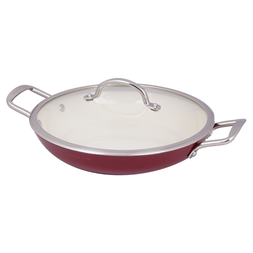 Snappy Chef Superlight Cast Iron Round Griddle, 30cm