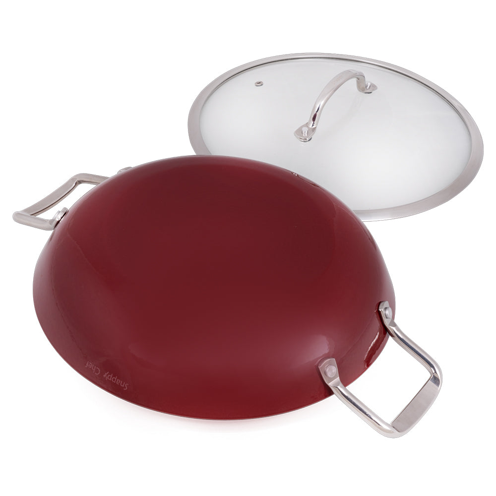 Snappy Chef Superlight Cast Iron Round Griddle, 30cm