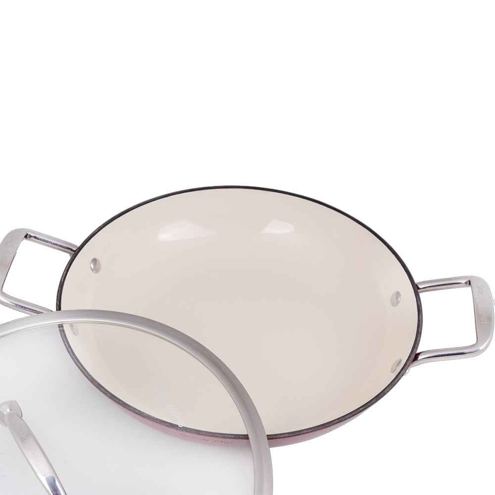 Snappy Chef Superlight Cast Iron Round Griddle, 30cm