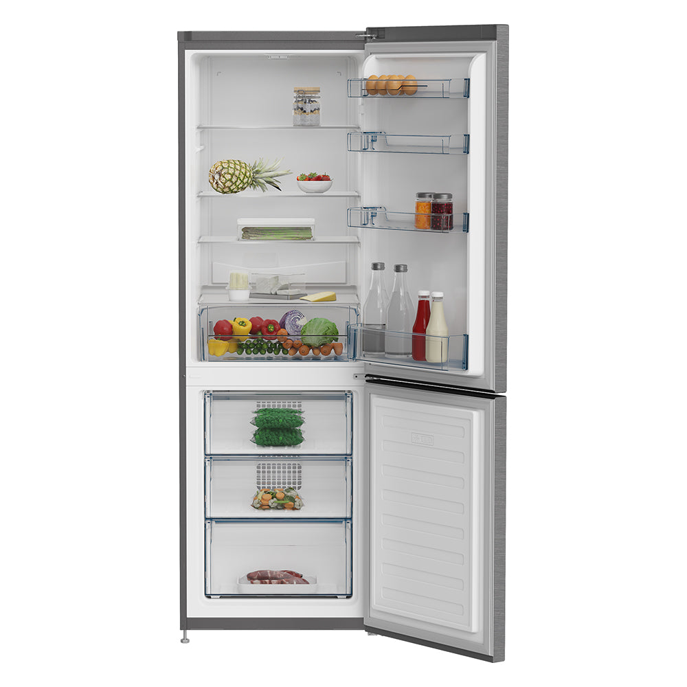 Defy 350L Satin Metallic Combi Refrigerator, DAC622