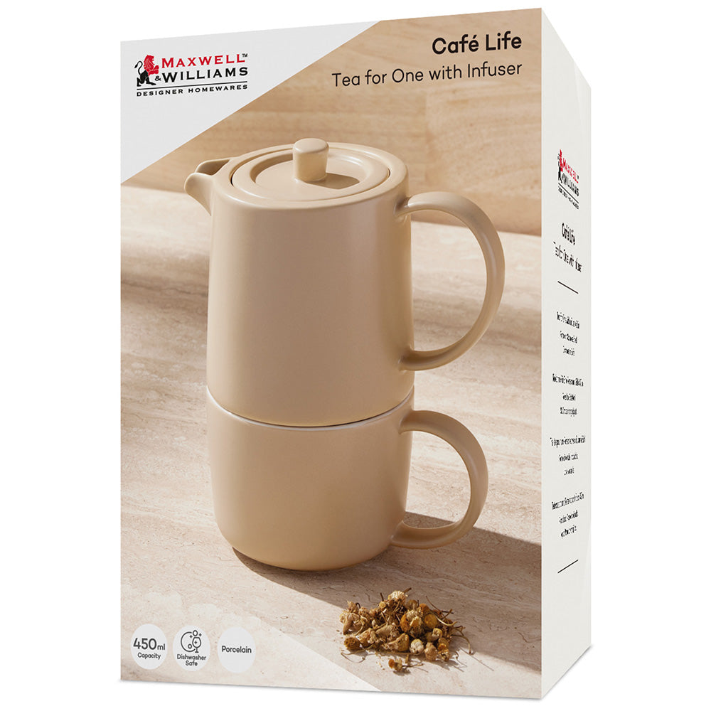 Maxwell & Williams Cafe Life Tea For One With Infuser, 450ml