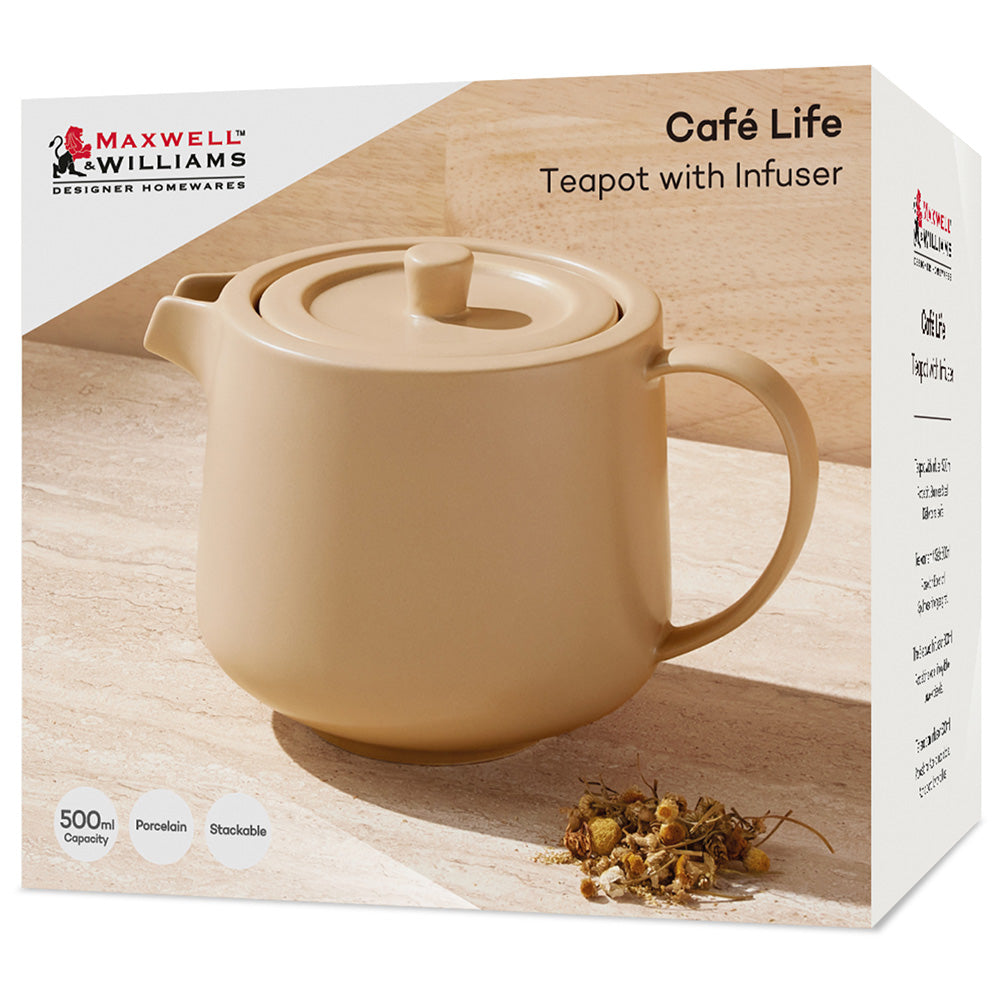 Maxwell & Williams Cafe Life Teapot With Infuser, 500ml