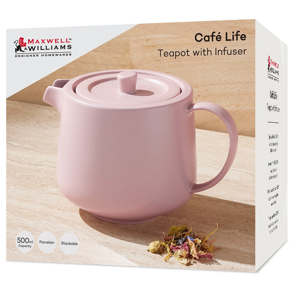 Maxwell & Williams Cafe Life Teapot With Infuser, 500ml