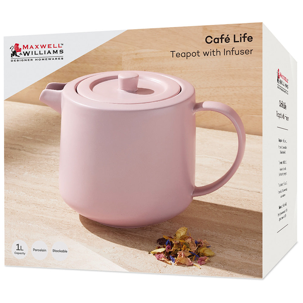 Maxwell & Williams Cafe Life Teapot With Infuser, 1L