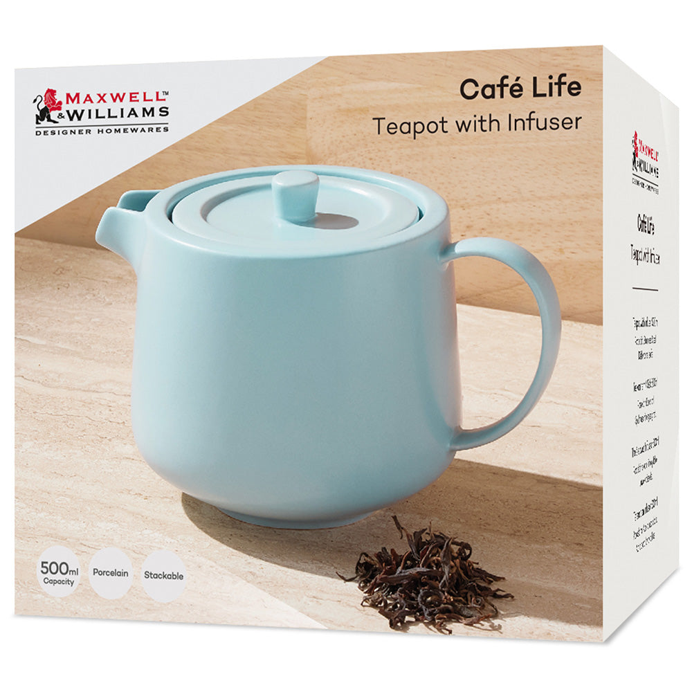Maxwell & Williams Cafe Life Teapot With Infuser, 500ml