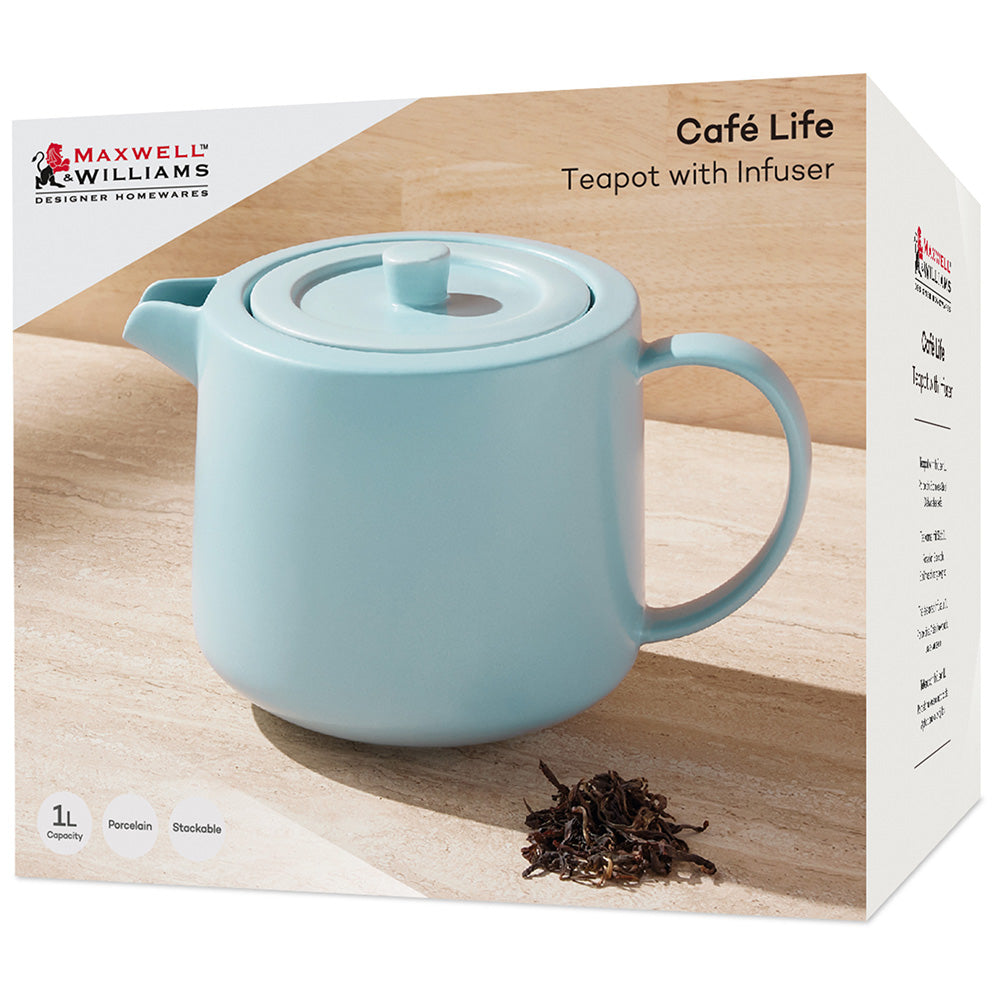 Maxwell & Williams Cafe Life Teapot With Infuser, 1L