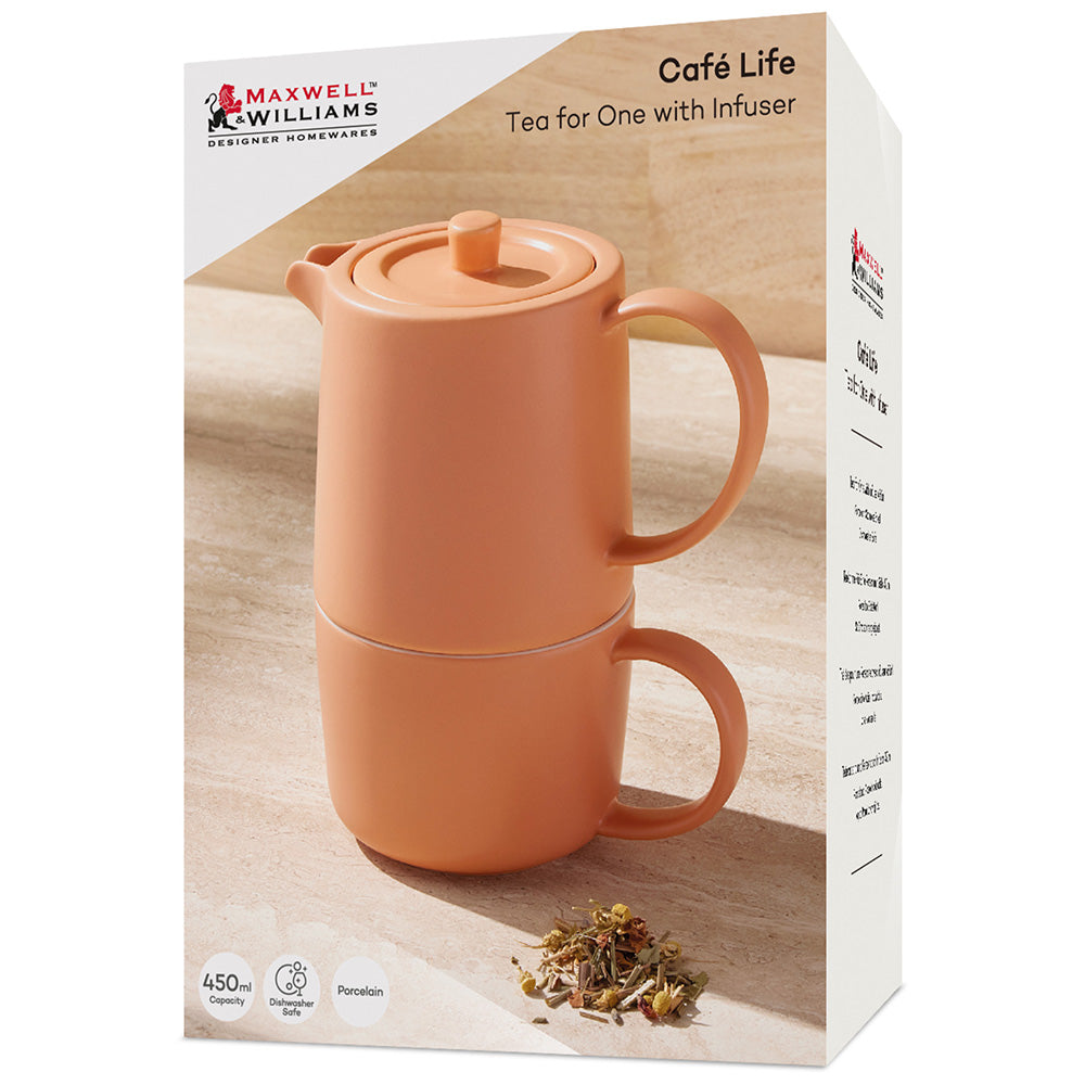Maxwell & Williams Cafe Life Tea For One With Infuser, 450ml