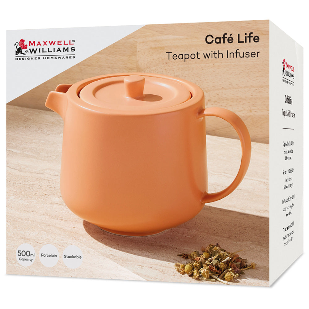 Maxwell & Williams Cafe Life Teapot With Infuser, 500ml
