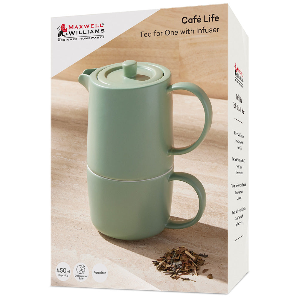 Maxwell & Williams Cafe Life Tea For One With Infuser, 450ml