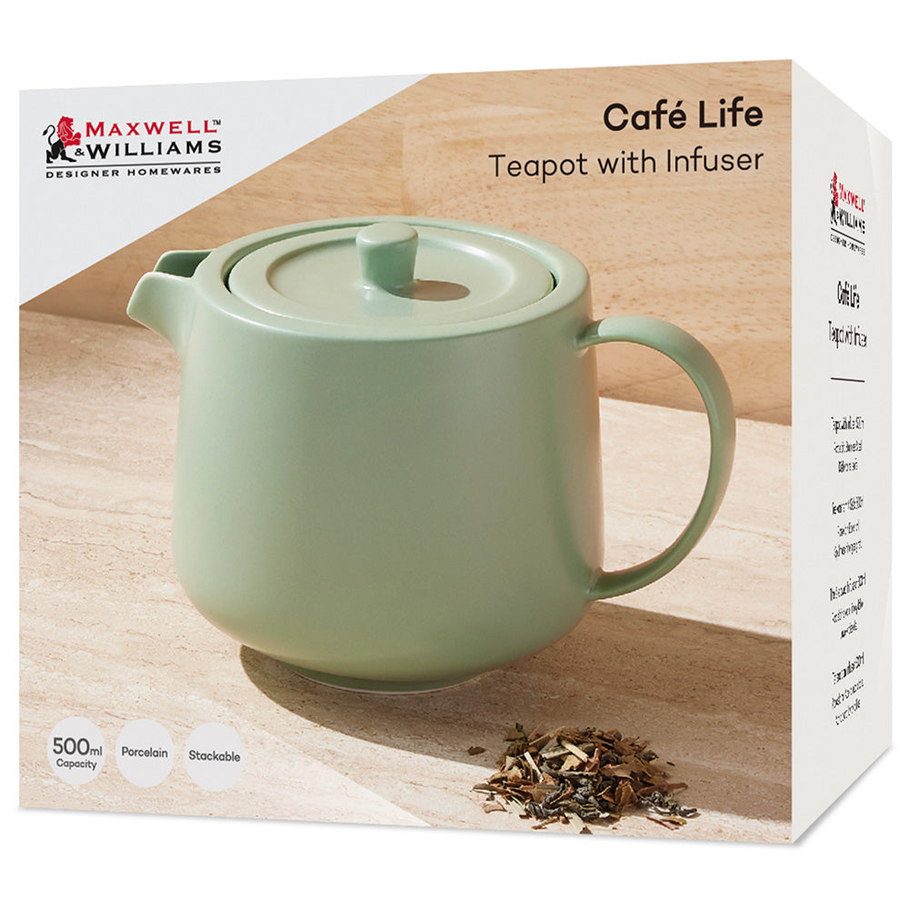 Maxwell & Williams Cafe Life Teapot With Infuser, 500ml
