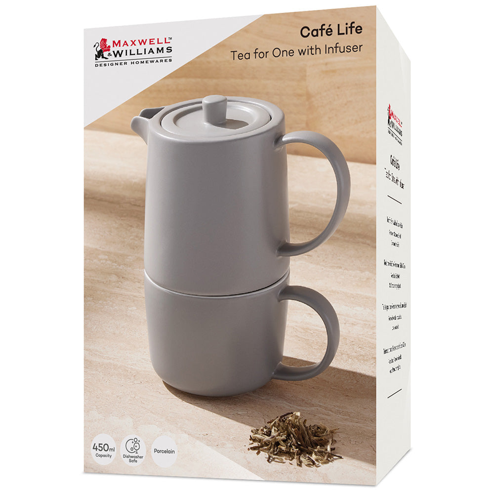 Maxwell & Williams Cafe Life Tea For One With Infuser, 450ml