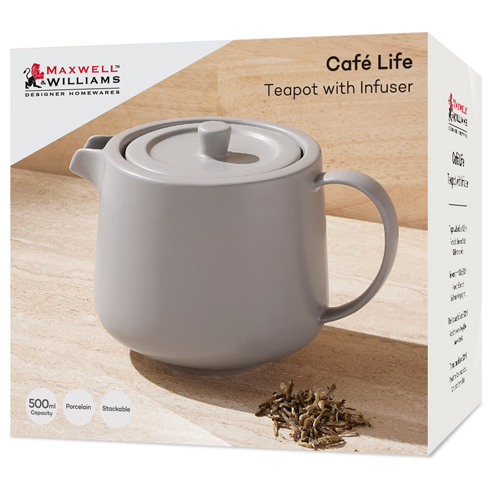 Maxwell & Williams Cafe Life Teapot With Infuser, 500ml