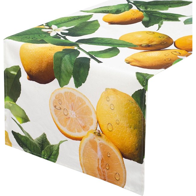 DSA Linen Botanica Lemons Table Runner