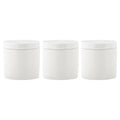 Eetrite White Basics Diamonds Set Of 3 Canisters, 600ml