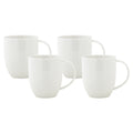 Maxwell & Williams White Basics Diamonds Coupe Mugs, Set Of 4