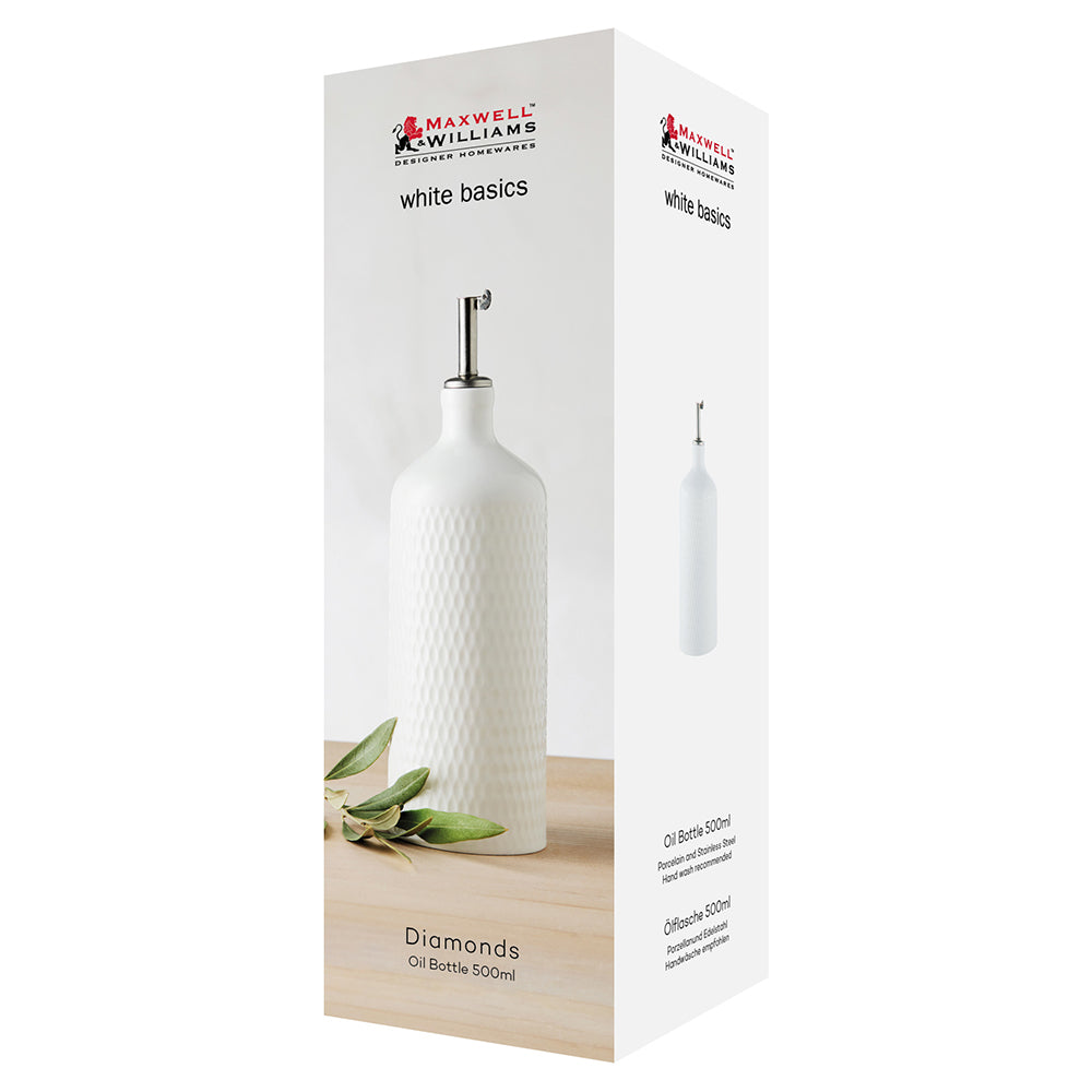 Eetrite White Basics Diamonds Oil Dispenser, 500ml