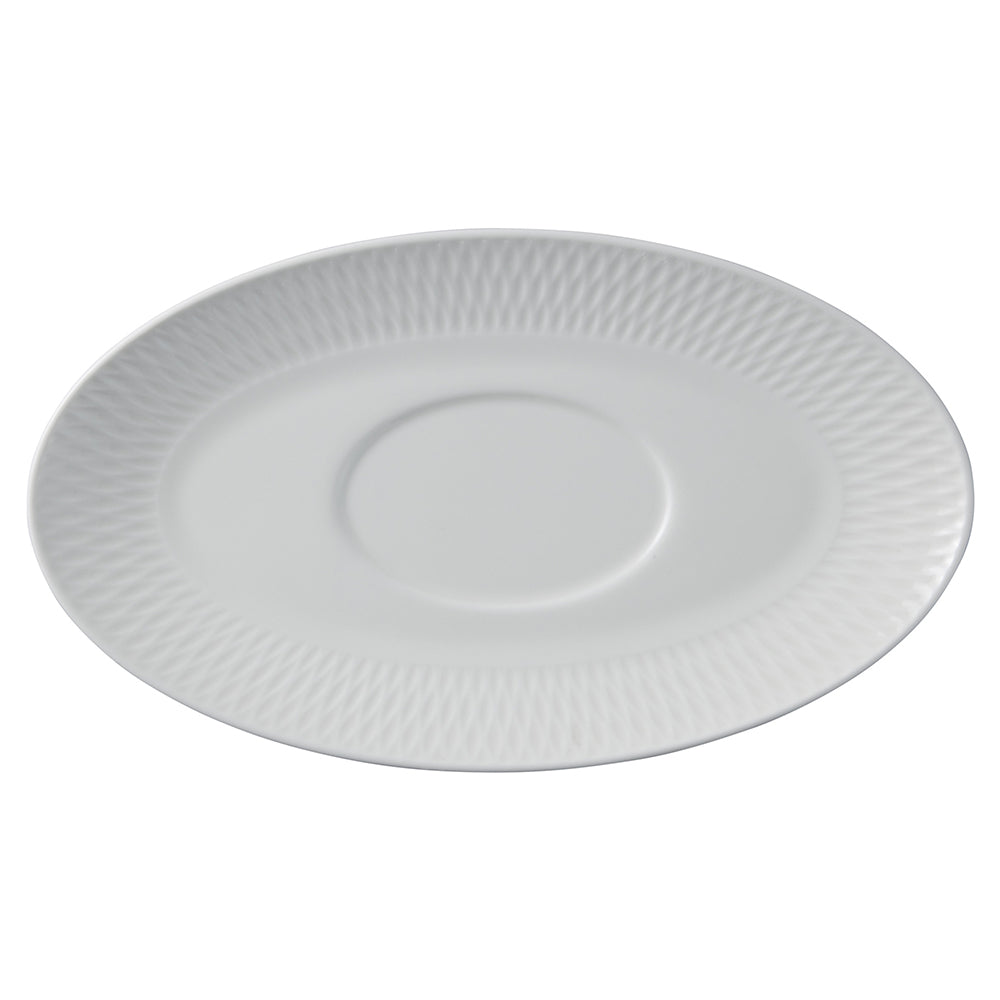 Maxwell & Williams White Basics Diamonds Gravy Boat & Saucer, 480ml
