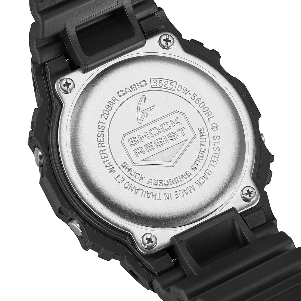 Casio G-Shock Men's 200m Digital Wrist Watch, DW-5600RL-1DR