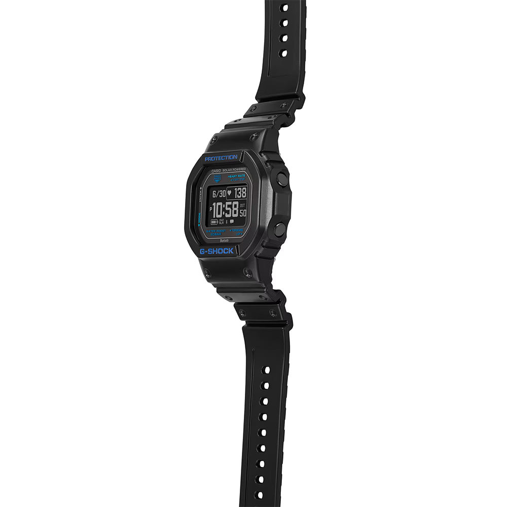 Casio G-Shock Move 200m Heart Rate Solar Digital Wrist Watch, DW-H5600-1A2DR