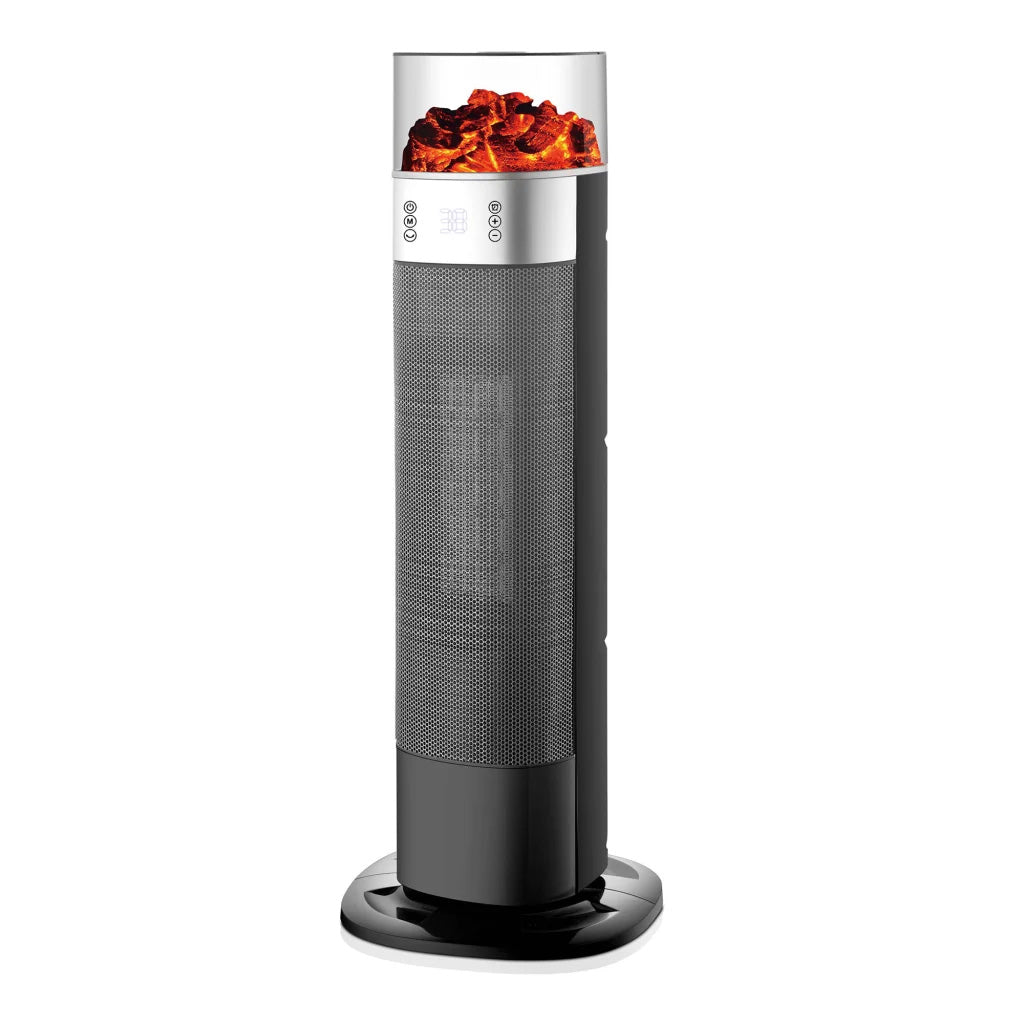 Alva Electric Tower Fan Heater with Remote Control, 2000W