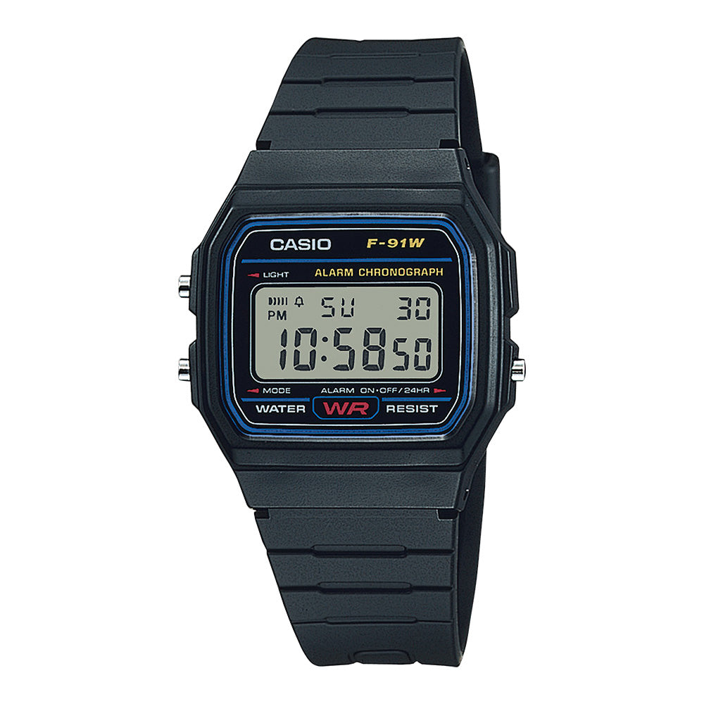 Casio Retro Digital Wrist Watch, F-91W-1DG