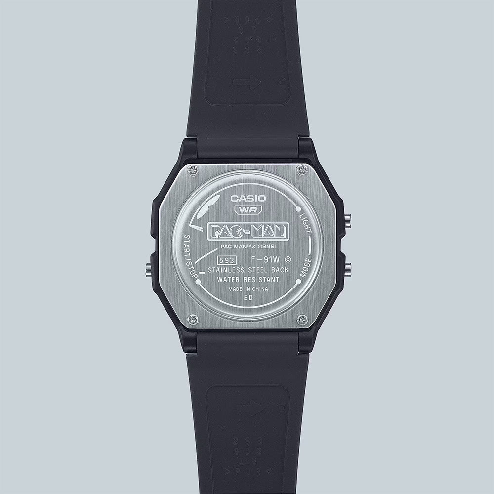 Casio Retro Men's Limited Edition Pac-Man Digital Wrist Watch, F-91WPC-1ADR